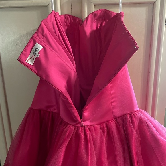 Y2K Xcite Pink Mini Strapless Prom Dress - Picture 6 of 11